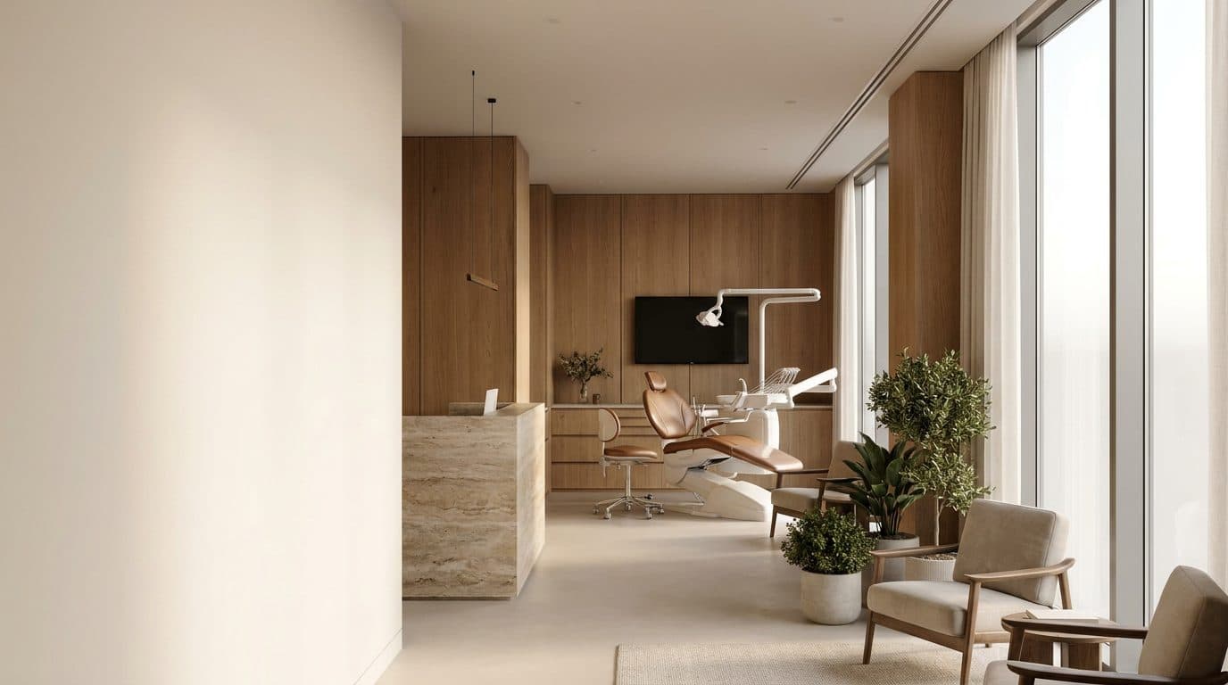 Desktop preview of the fictional Lumen Dental Studio Dental demo website